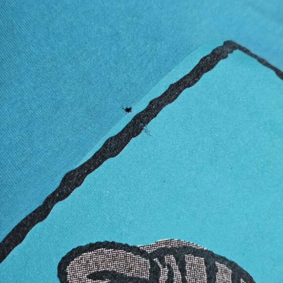 Vintage Garfield T-Shirt Paws Jim Davis Blue Odie Nermal Pooky Womens 3X Neon - Picture 7 of 11